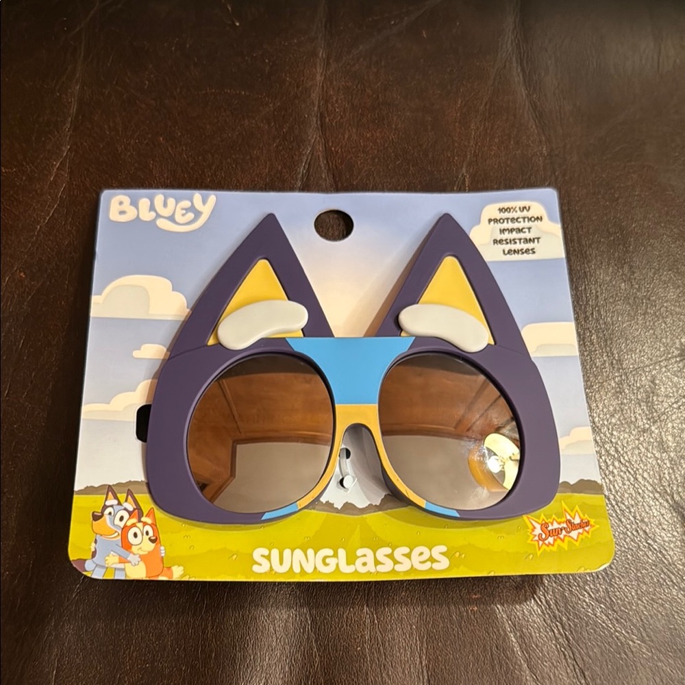 Bluey Kids Sunglasses with Purple and Yellow Ears